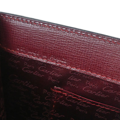Cartier Bordeaux Leather Must de Cartier Clutch Bag