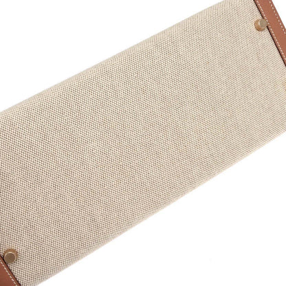 Hermes Natural Toile H Epsom Kelly 32 Sellier 2way Shoulder Handbag