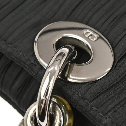 Christian Dior Black Satin Lady Dior 2way Shoulder Handbag
