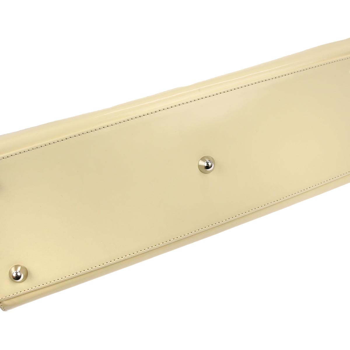 Christian Dior Ivory Patent Leather Lady Dior 2way Shoulder Handbag