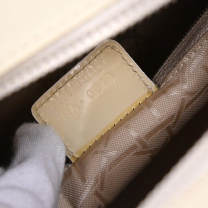 Christian Dior Ivory Patent Leather Lady Dior 2way Shoulder Handbag