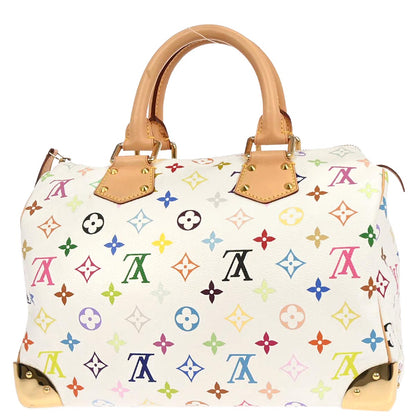 Louis Vuitton White Monogram Multicolor Speedy 30 Handbag M92643