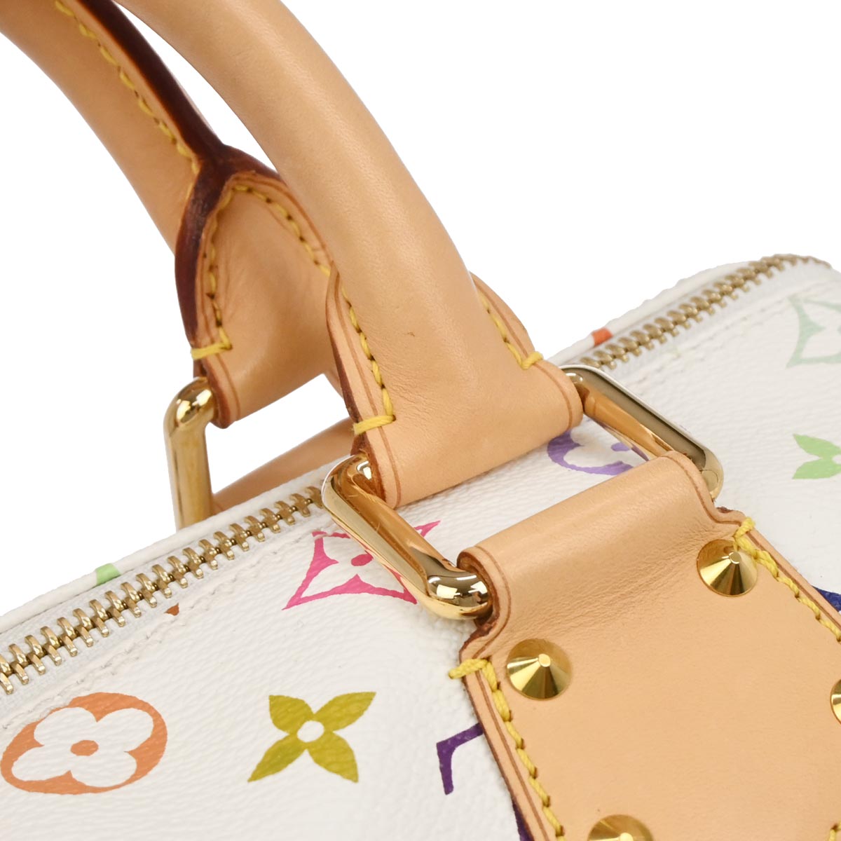 Louis Vuitton White Monogram Multicolor Speedy 30 Handbag M92643