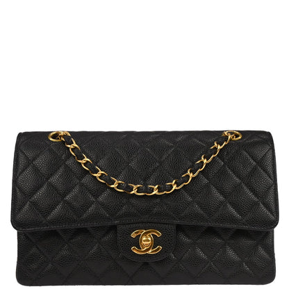 Chanel Black Lambskin Small Classic Double Flap Shoulder Bag