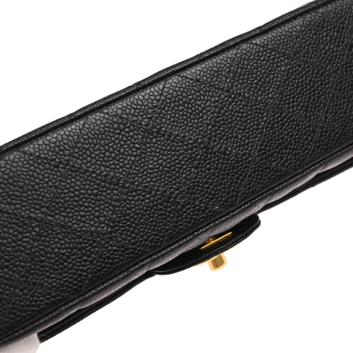 Chanel Black Lambskin Small Classic Double Flap Shoulder Bag