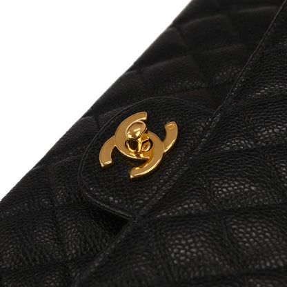 Chanel Black Lambskin Small Classic Double Flap Shoulder Bag