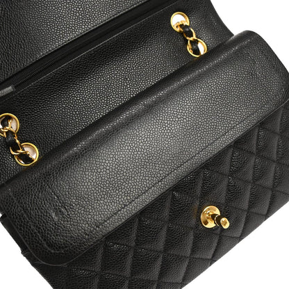 Chanel Black Lambskin Small Classic Double Flap Shoulder Bag