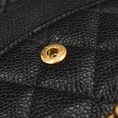 Chanel Black Lambskin Small Classic Double Flap Shoulder Bag