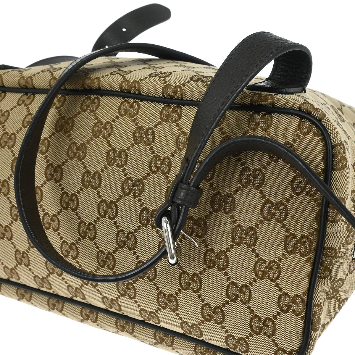 Gucci Brown Beige GG Drawstring Backpack