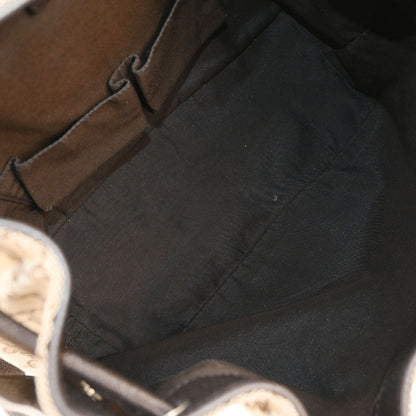 Gucci Brown Beige GG Drawstring Backpack
