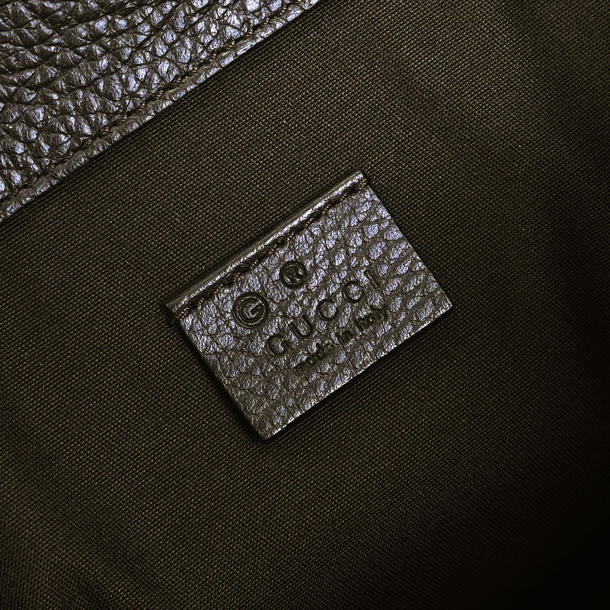 Gucci Brown Beige GG Drawstring Backpack