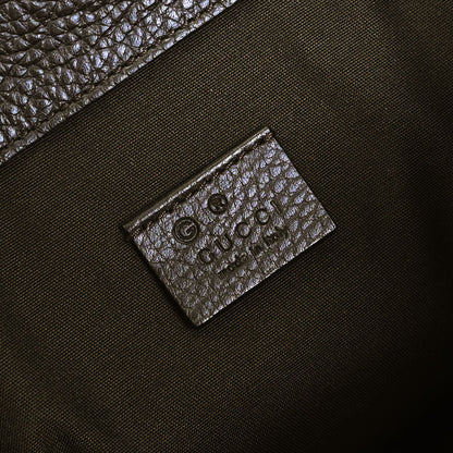 Gucci Brown Beige GG Drawstring Backpack