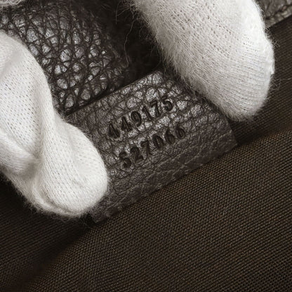 Gucci Brown Beige GG Drawstring Backpack