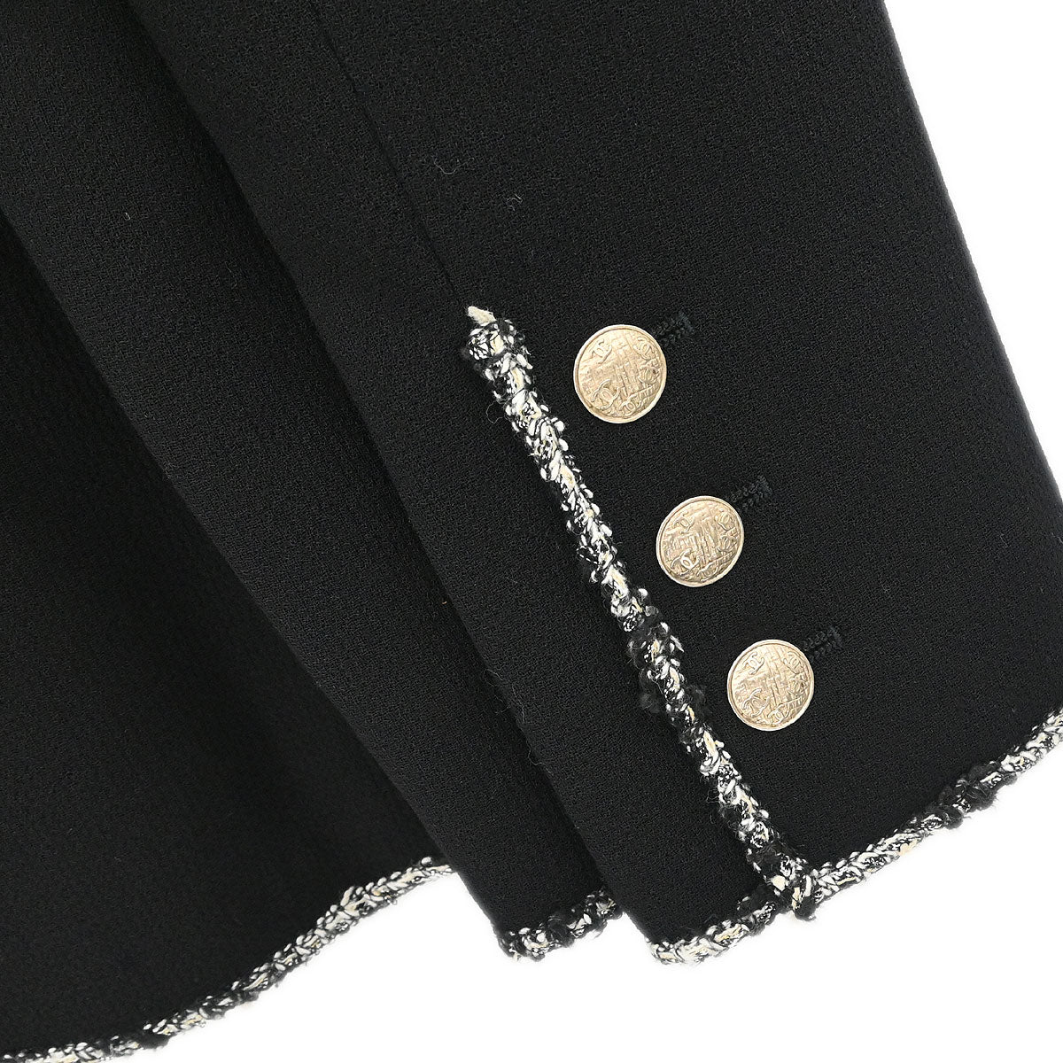 Chanel 2005 Single Breasted Emblem Jacket Black #36