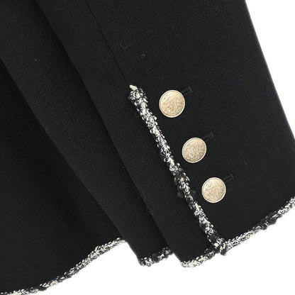 Chanel 2005 Single Breasted Emblem Jacket Black #36