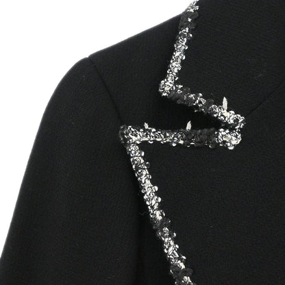 Chanel 2005 Single Breasted Emblem Jacket Black #36