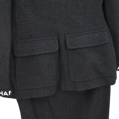 Chanel 1995 Setup Suit Jacket Skirt Black  #36