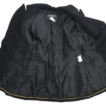 Chanel 1995 Setup Suit Jacket Skirt Black  #36