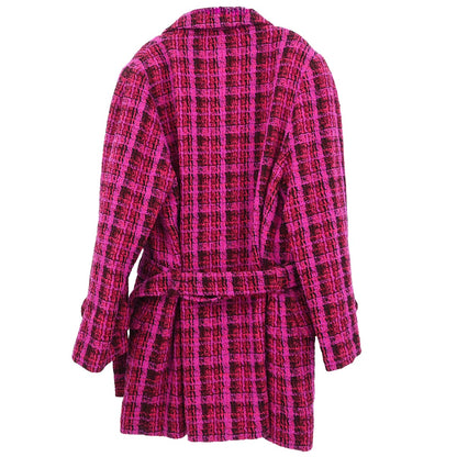Chanel 1995 Single Breasted Jacket Tweed Pink #40