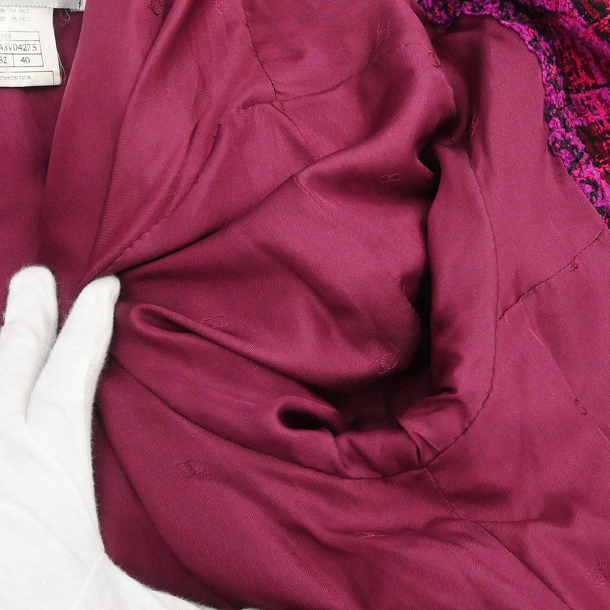 Chanel 1995 Single Breasted Jacket Tweed Pink #40