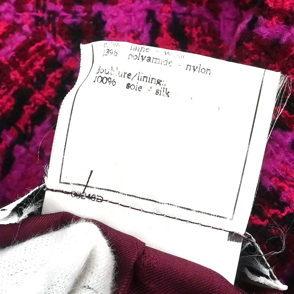 Chanel 1995 Single Breasted Jacket Tweed Pink #40