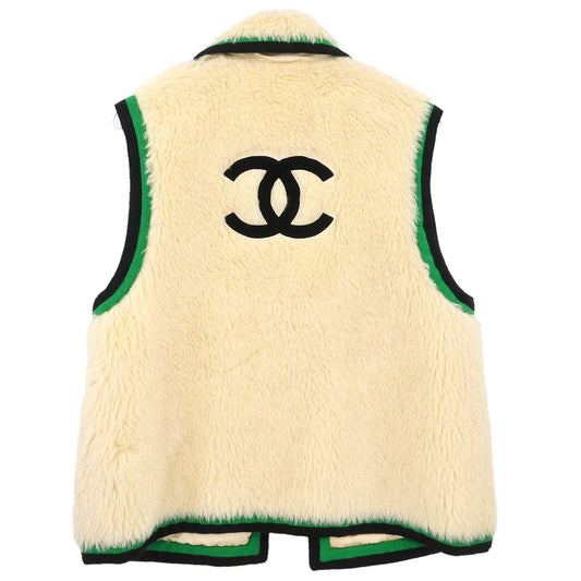 Chanel 1994 Alpaca Fur Vest Ivory #40