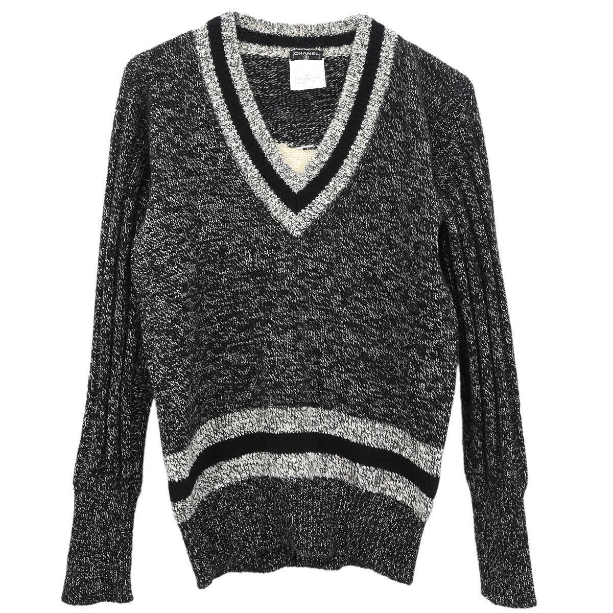 Chanel 1996 Sweater Knit Top Gray #40