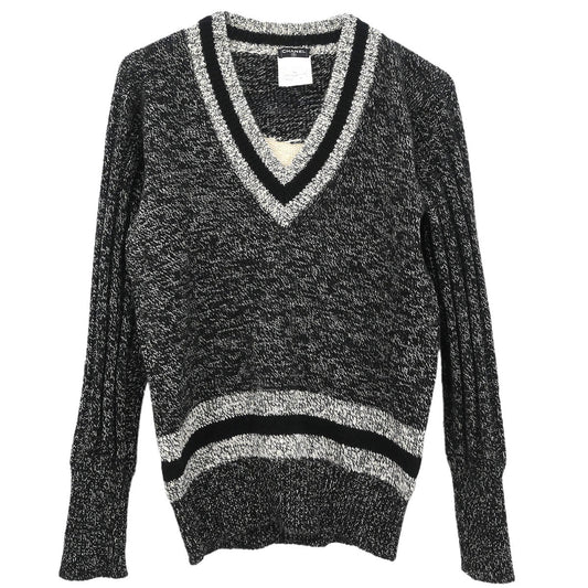 Chanel 1996 Sweater Knit Top Gray #40