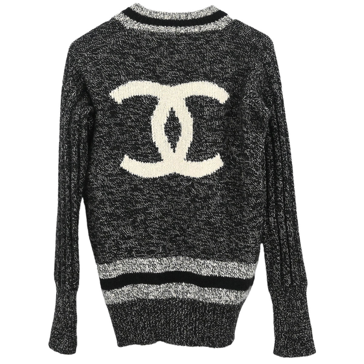 Chanel 1996 Sweater Knit Top Gray #40