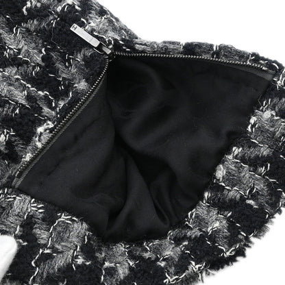 Chanel 2017 Tweed Setup Suit Jacket Skirt Black #38