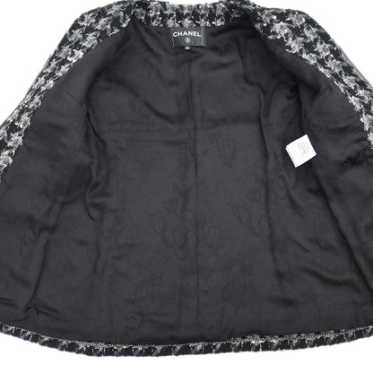 Chanel 2017 Tweed Setup Suit Jacket Skirt Black #38