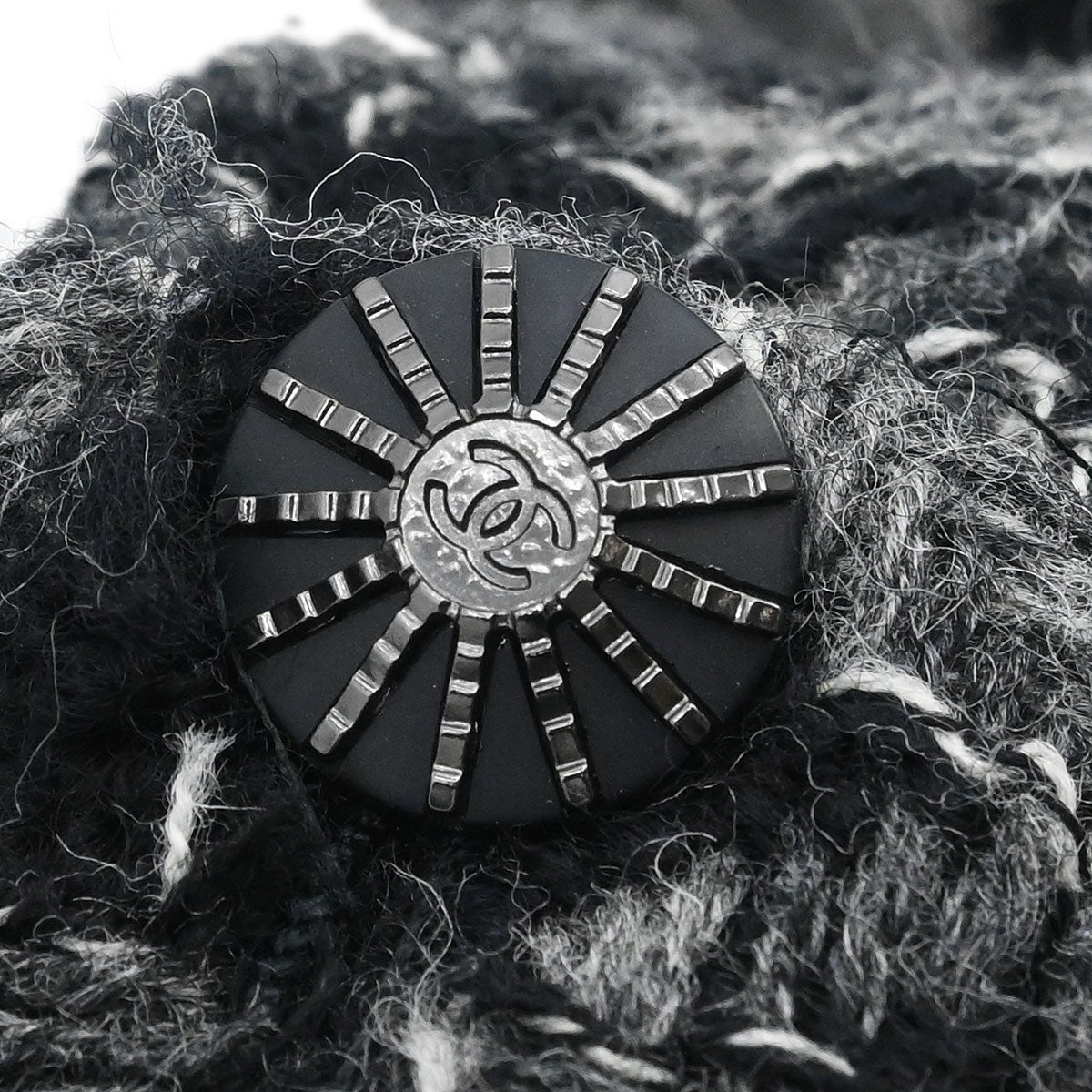 Chanel 2017 Tweed Setup Suit Jacket Skirt Black #38