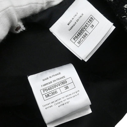 Chanel 2017 Tweed Setup Suit Jacket Skirt Black #38