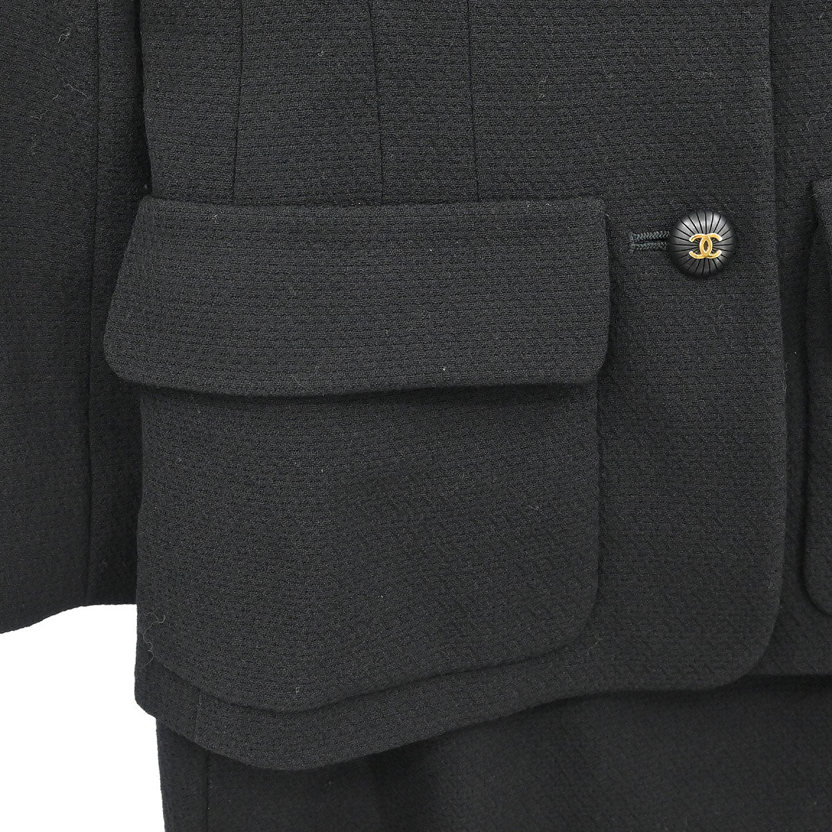 Chanel 1993 Setup Suit Jacket Skirt Black #36