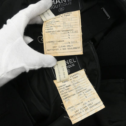 Chanel 1993 Setup Suit Jacket Skirt Black #36