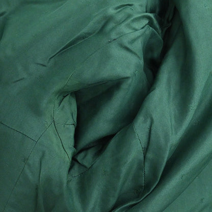 Chanel Single Breasted Collarless Coat Green