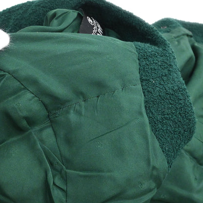 Chanel Single Breasted Collarless Coat Green