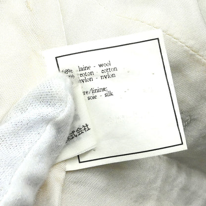 Chanel Single Breasted Collarless Tweed Jacket Light Blue