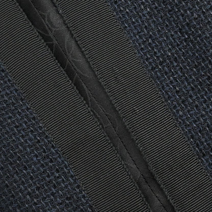 Chanel 2002 Single Breasted Collarless Jacket Navy #38