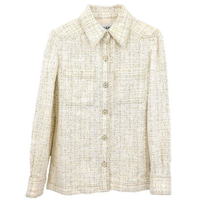 Chanel 2001 Jacket Top White #38