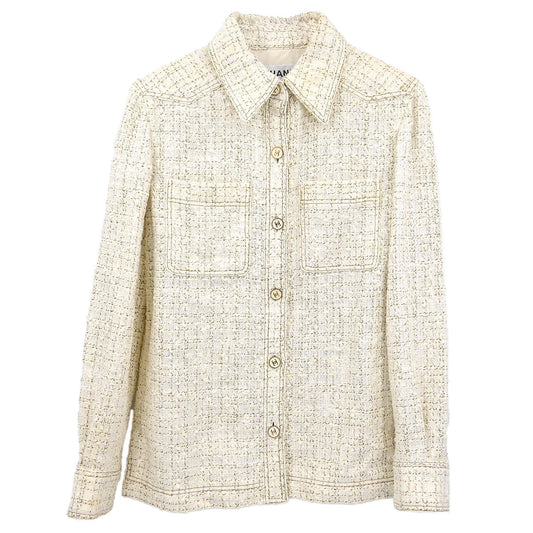 Chanel 2001 Jacket Top White #38