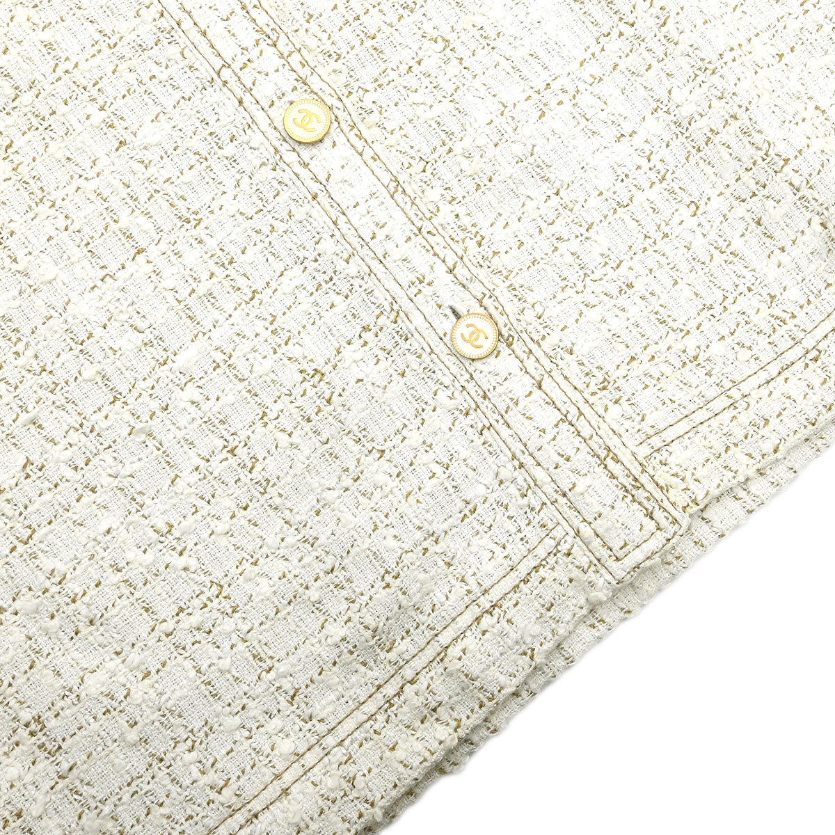 Chanel 2001 Jacket Top White #38