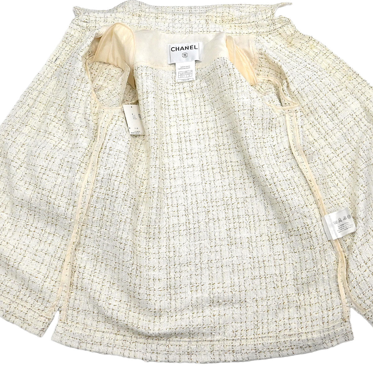 Chanel 2001 Jacket Top White #38