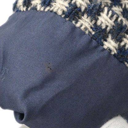 Chanel 1995 Single Breasted Collarless Jacket Navy #38