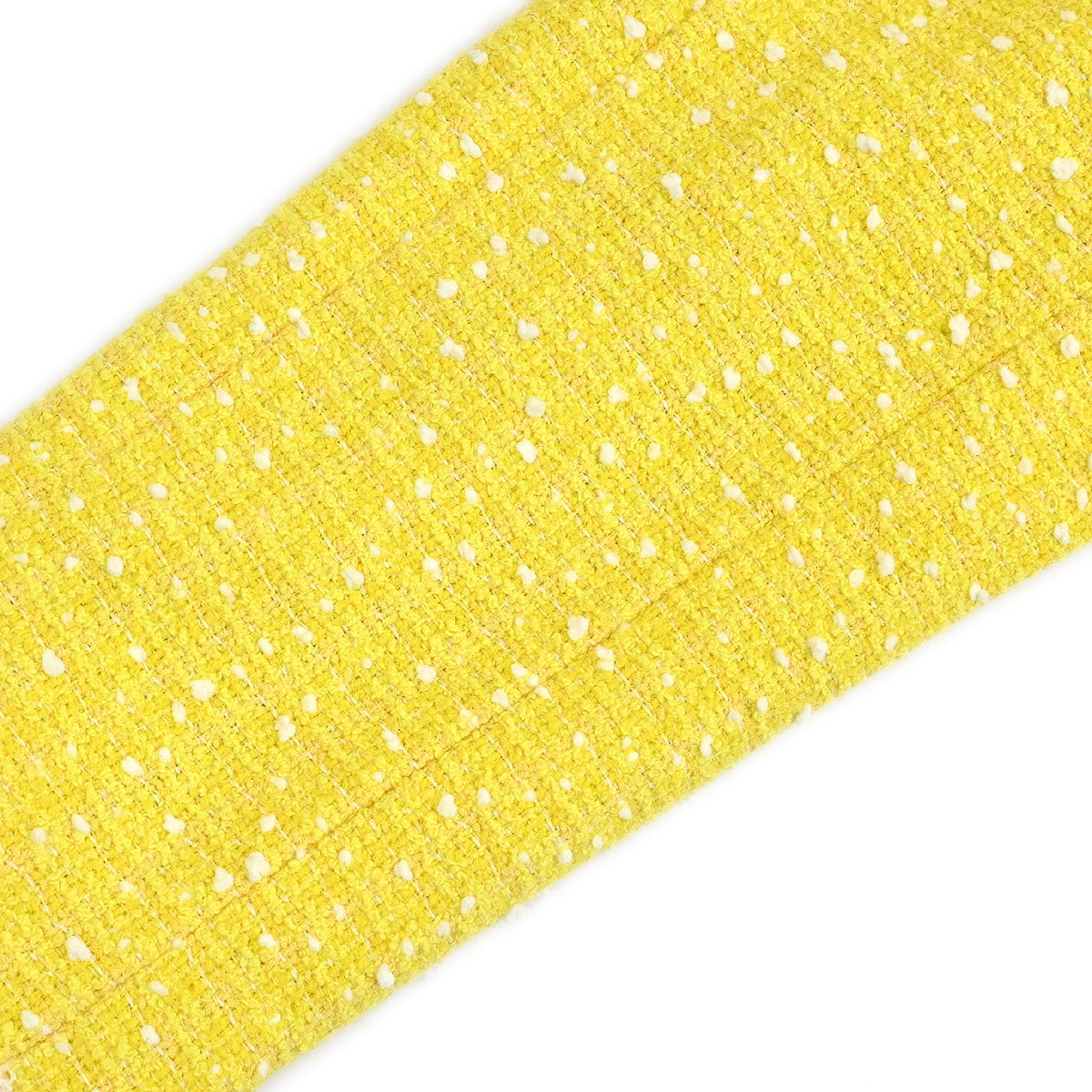 Chanel 1997 Setup Suit Jacket Skirt Tweed Yellow #36