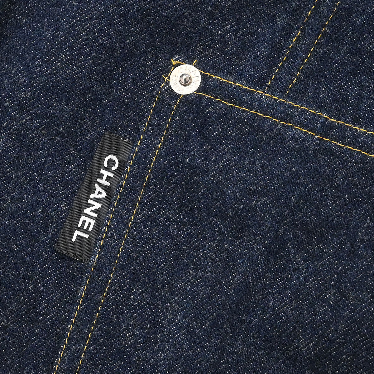 Chanel 1996 Vest Denim Jacket Indigo #42