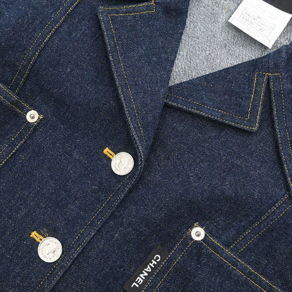Chanel 1996 Vest Denim Jacket Indigo #42