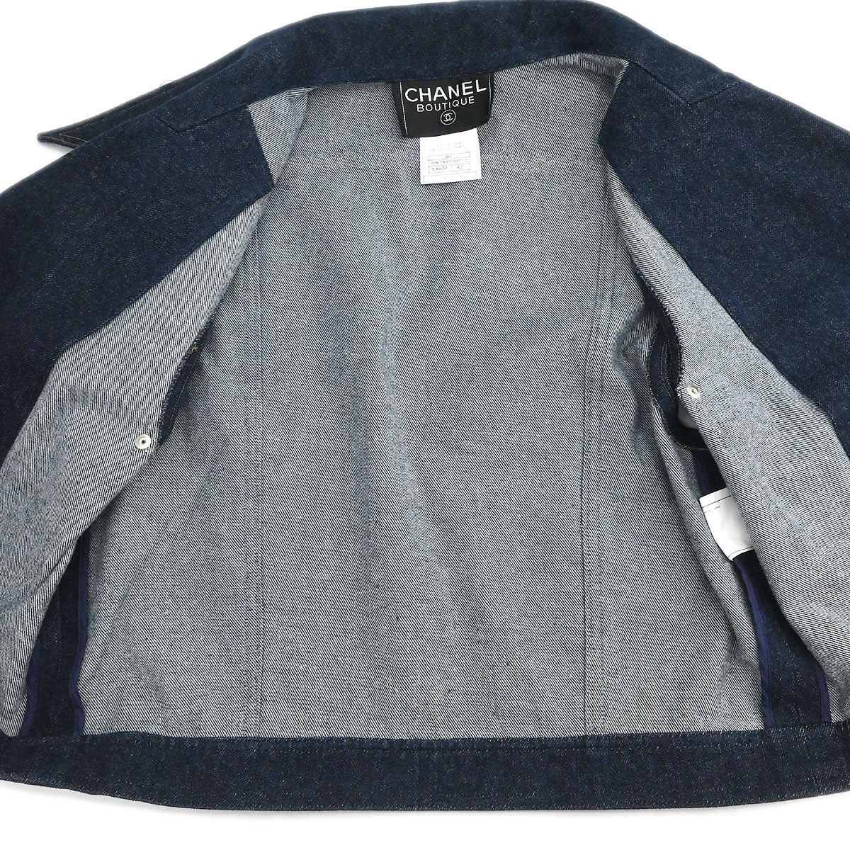 Chanel 1996 Vest Denim Jacket Indigo #42