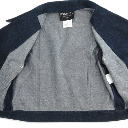 Chanel 1996 Vest Denim Jacket Indigo #42