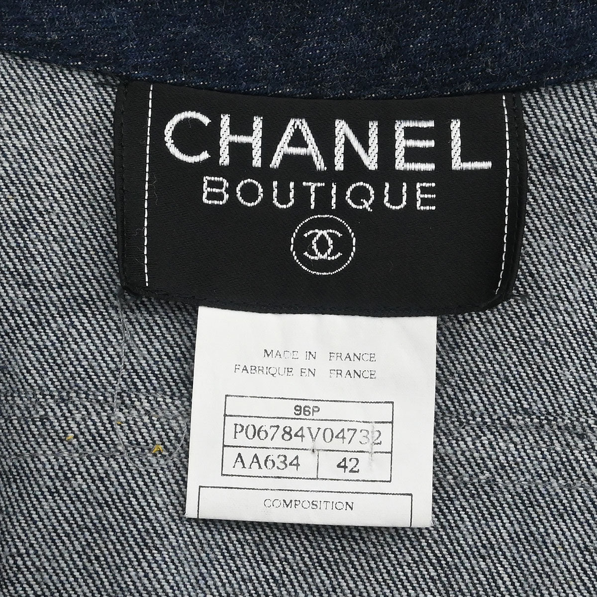 Chanel 1996 Vest Denim Jacket Indigo #42